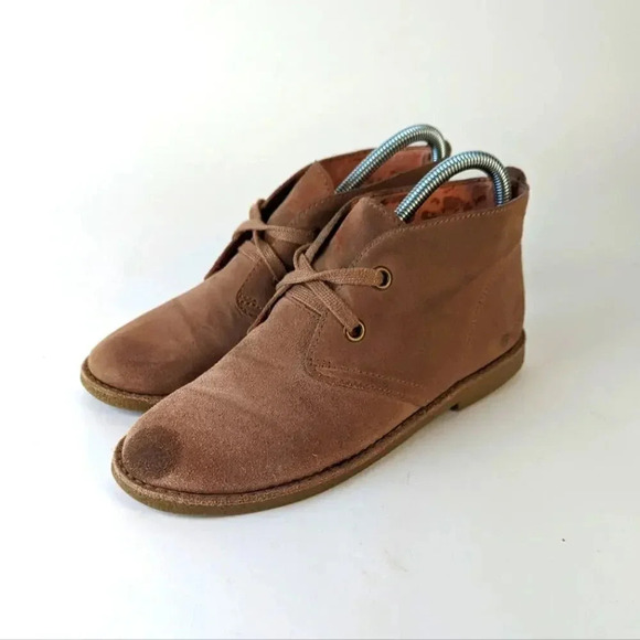 Lucky Brand Brown Suede Emillia Chukka Boots -7.5 - Picture 1 of 9